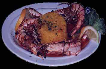 Teller mir Riesengarnelen. NAVIGATION: Weiter zu den Getr�nken.